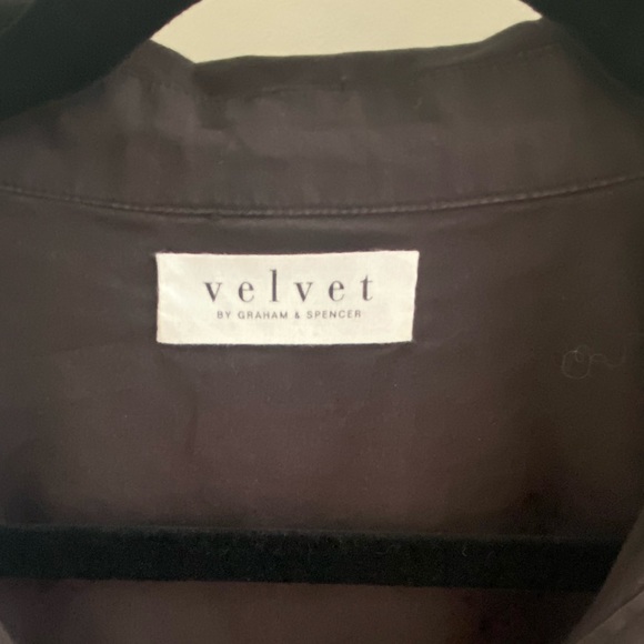 Velvet short-sleeve button down - Picture 5 of 5
